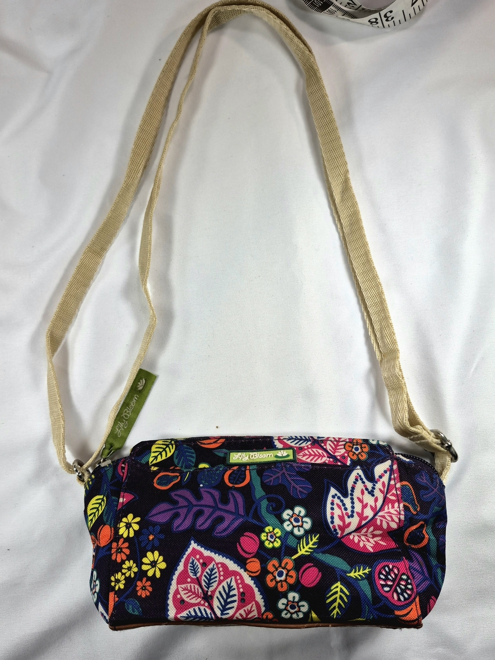 Lily Bloom Mini Crossbody Bag Eco-Friendly Water Lilies Floral Sustainable Boho
